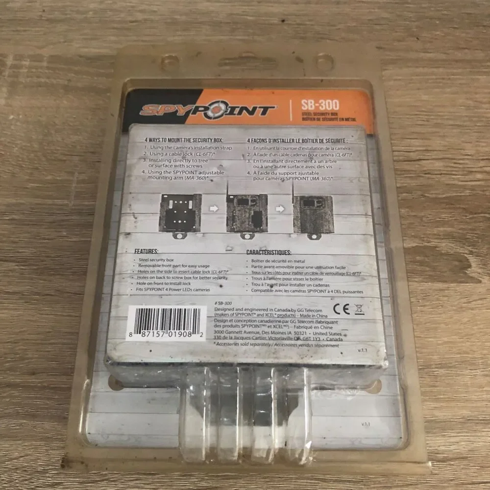 Spypoint SB-300 Steel Security Box Fits 4 Power LED Camera Trail Camo Lock New